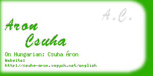 aron csuha business card